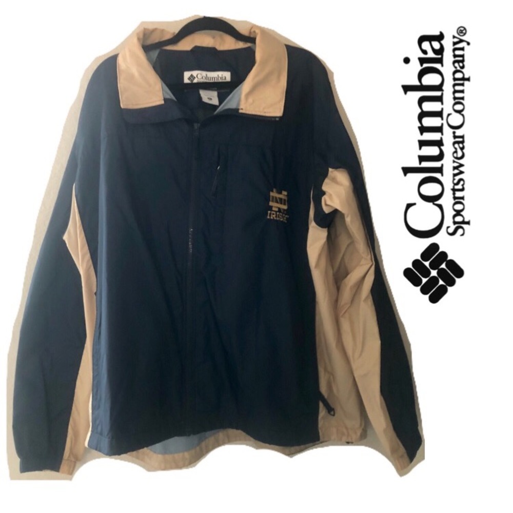 Columbia Norte Dame Windbreaker XL Great Condition
